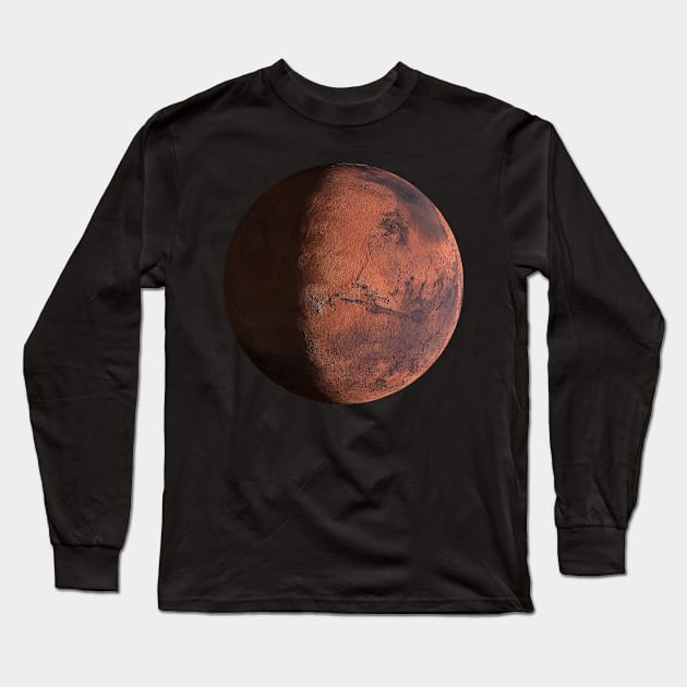Mars in High Detail 8K Long Sleeve T-Shirt by rolphenstien
